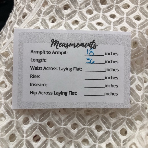 Banana Republic Women’s Dress Eyelet Belt V Neck Cream Lacey Full Skirt - Picture 8 of 9